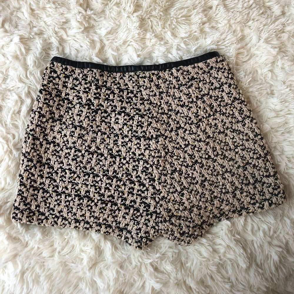 Crochet sequence shorts.